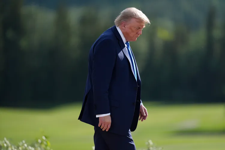 若有所思的川普。美聯社