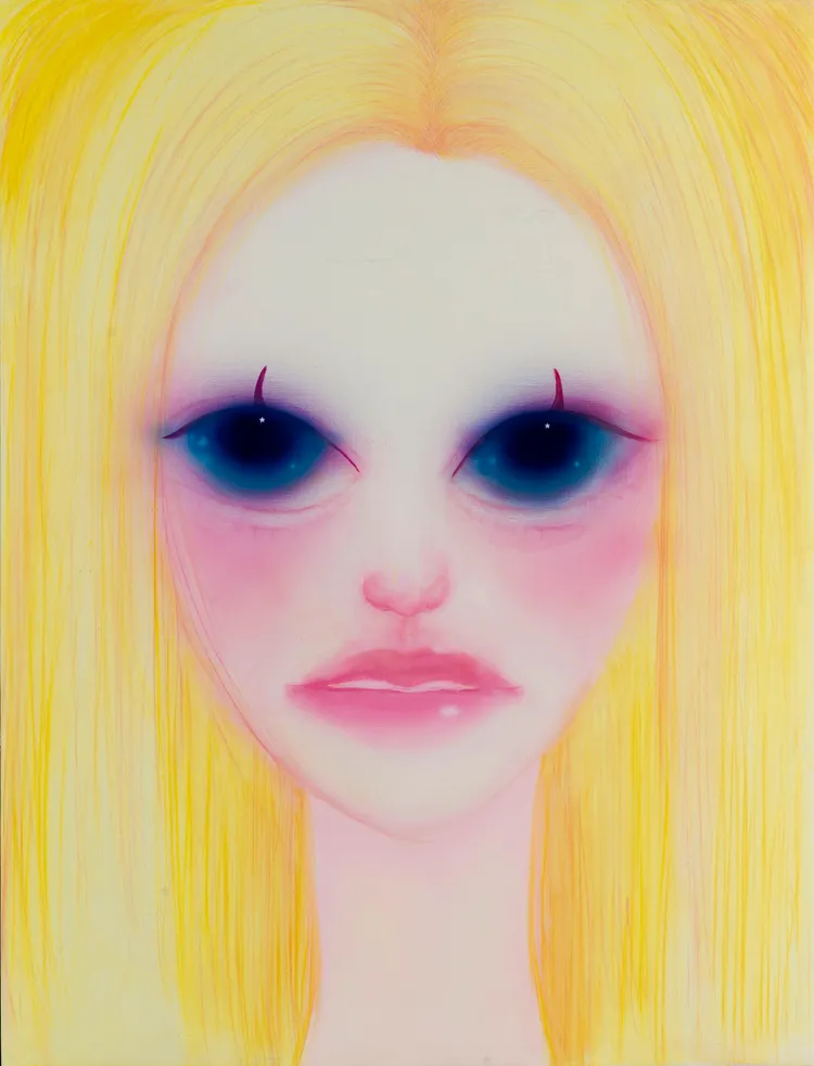 名為「barbie」的黃色畫作，正是以大S作為靈感。正好公關提供