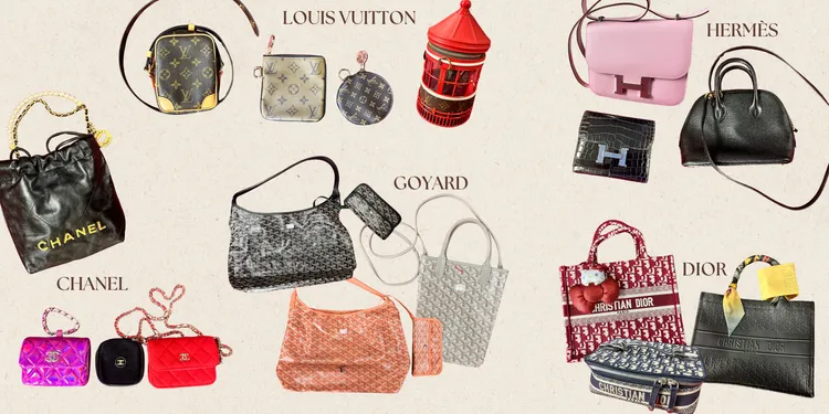 士林分署日前拍賣羅女所收藏的愛馬仕、LV、香奈兒、DIOR等知名品牌包款。士林分署提供