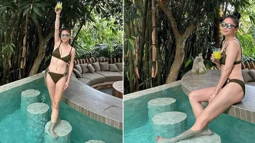 六月峇里島穿比基尼踩水舉杯!爽被大廚老公每天餵飽飽