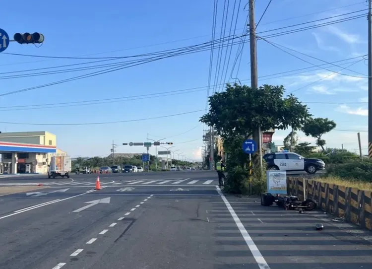 郭姓男騎士被朱男撞飛，送醫後所幸並無大礙。翻攝照片