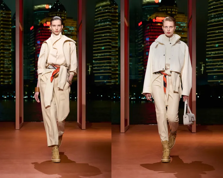 愛馬仕2025秋冬女裝系列第二篇章「Au Galop!馳騁之姿」。品牌提供