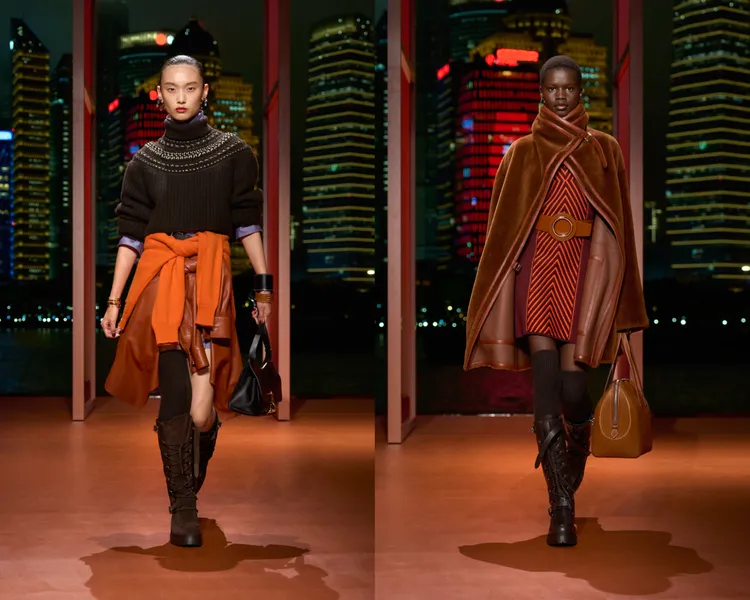 愛馬仕2025秋冬女裝系列第二篇章「Au Galop!馳騁之姿」。品牌提供