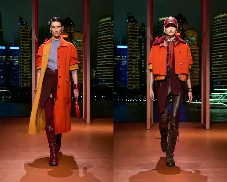 愛馬仕2025秋冬女裝系列第二篇章「Au Galop!馳騁之姿」。品牌提供