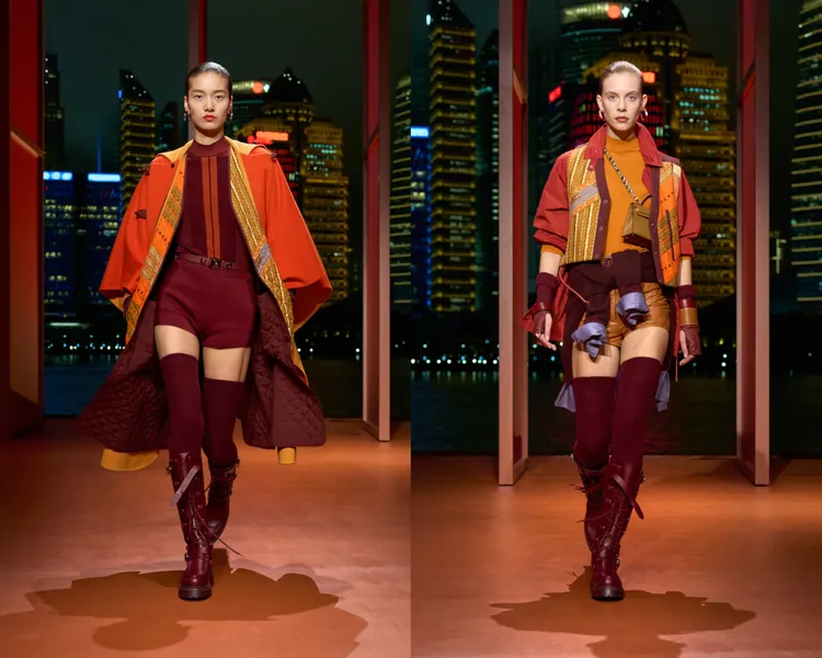 愛馬仕2025秋冬女裝系列第二篇章「Au Galop!馳騁之姿」。品牌提供