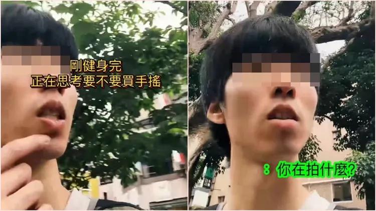 該名男子當下影片曝光，被郭昱晴詢問時明顯傻眼，覺得遇到怪人。翻攝自threads