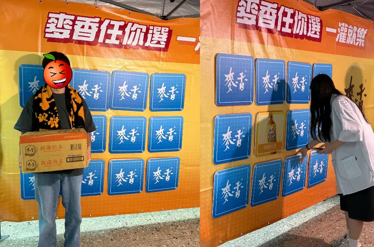 麥香攤位整齊俐落的美感，讓人忍不住想合照。