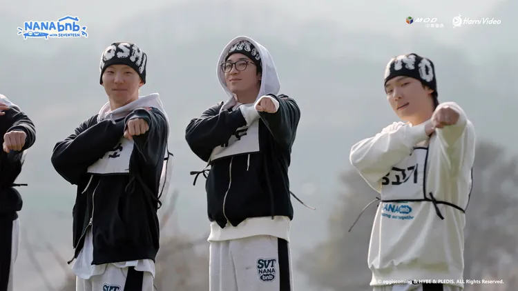 SEVENTEEN挑戰10年來的主打歌舞蹈，走位遭到羅PD質疑。Hami Video提供