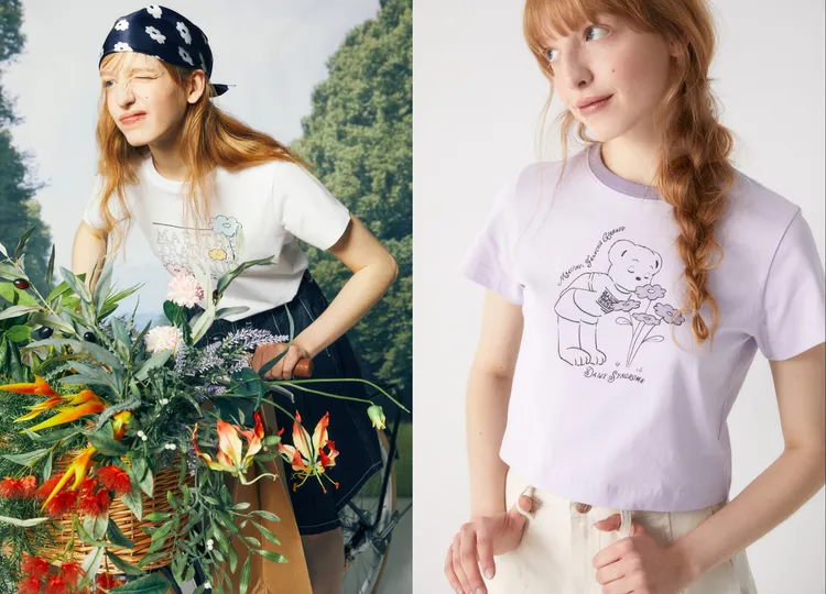 Marithé Francois Girbaud的基礎單品上都能看到繽紛小花圖樣。品牌提供