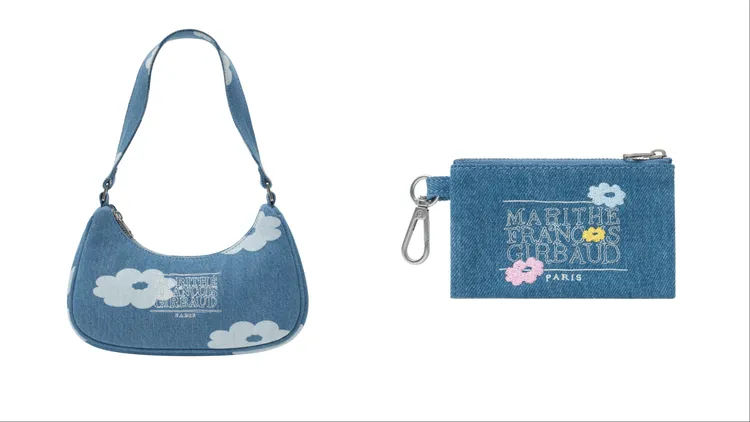 DAISY X MARITHÉ丹寧肩背包（左）2490元、丹寧零錢包（右）1290元。品牌提供