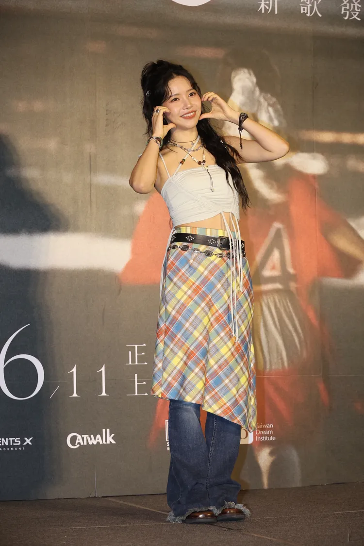 「MAMAMOO」頌樂單飛來台發片。娛樂中心攝