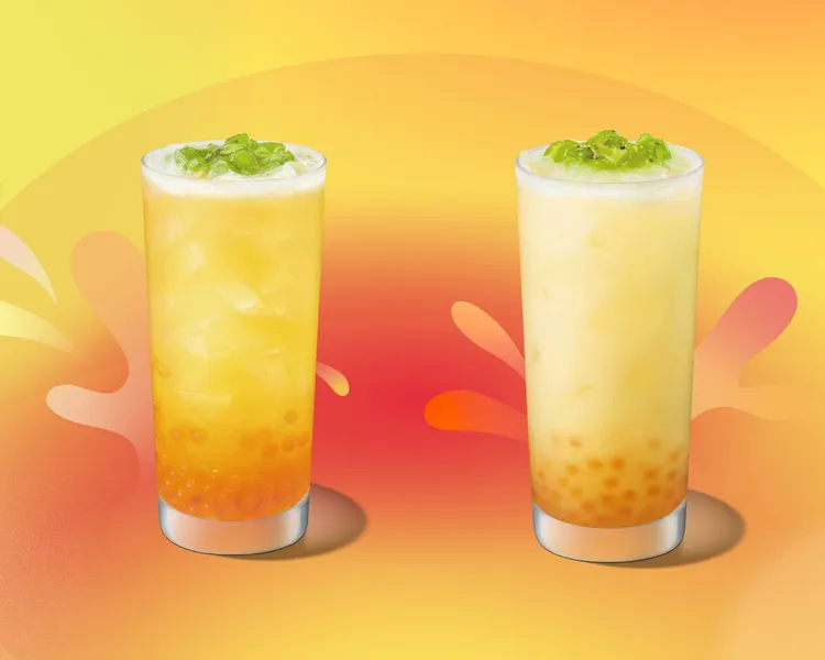 今（4日）推出新品「奇異果百香果爆爆檸檬星沁爽」和「奇異果百香果爆爆椰奶星沁爽」。星巴克提供