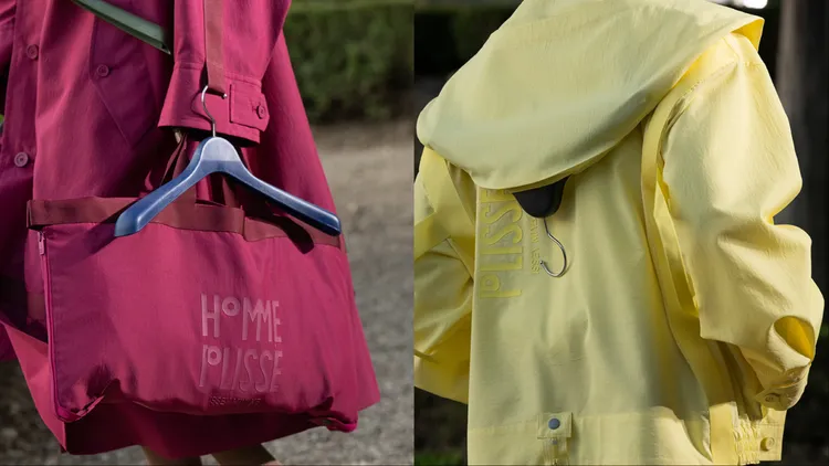 CARRIER CARRIED系列將衣架融入服裝設計。品牌提供