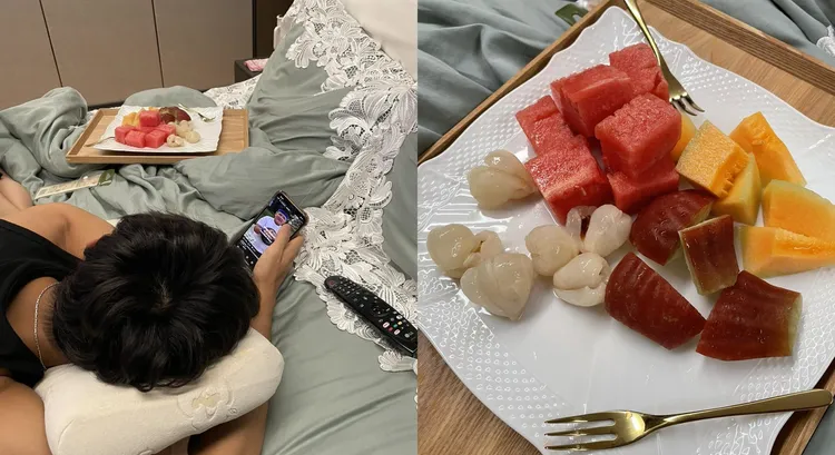 侯昌明透露老婆曹雅蘭幫兒子當水果都去籽切好。翻攝侯昌明臉書