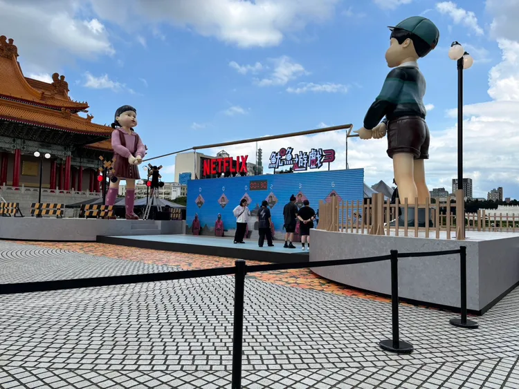 英熙、哲秀大型跳繩活動於今日下午分作網紅及民眾體驗兩場展開。林欣恬攝