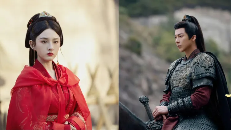 宋祖兒（左）、劉宇寧（右）在《折腰》中CP感十足。翻攝《折腰》微博