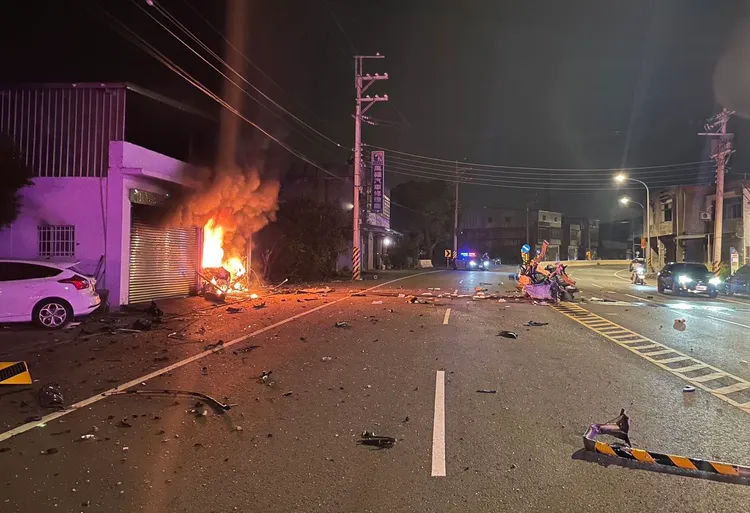 事故現場。楊梅警分局提供