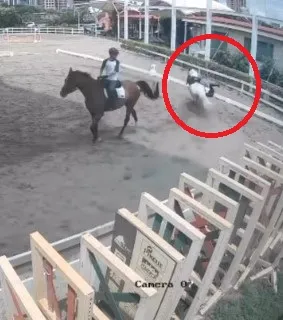 賴薇如墜馬瞬間全被拍下來。翻攝賴薇如IG