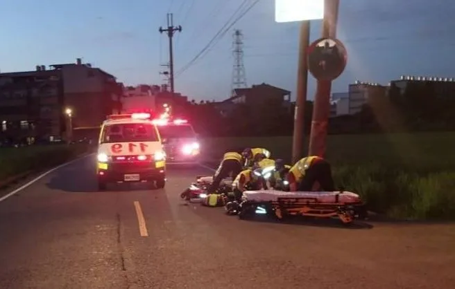 車禍現場。八德警分局提供