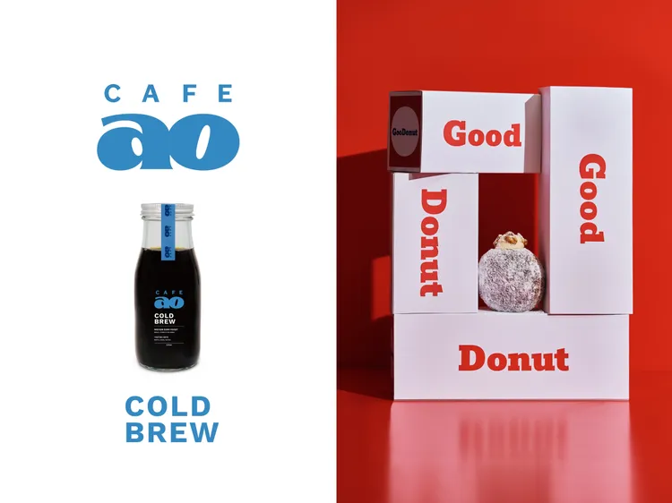 陳冠希以冷萃咖啡（左），阿Ken以新口味甜甜圈，2人聯名合作。品牌提供