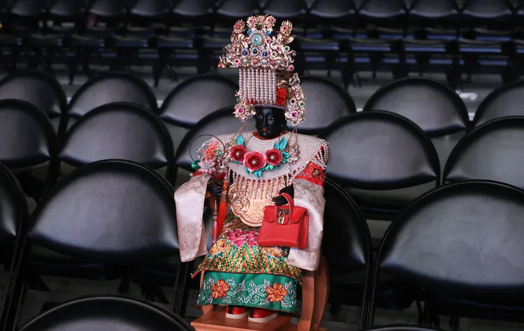 媽祖來到小巨蛋。彭欣偉攝