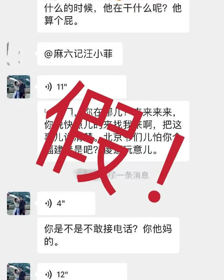 汪小菲稱網傳爆粗口對話截圖是假的。翻攝馬筱梅IG