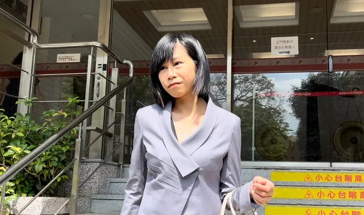 律師林沄蓁今現身北檢。謝亞庭攝