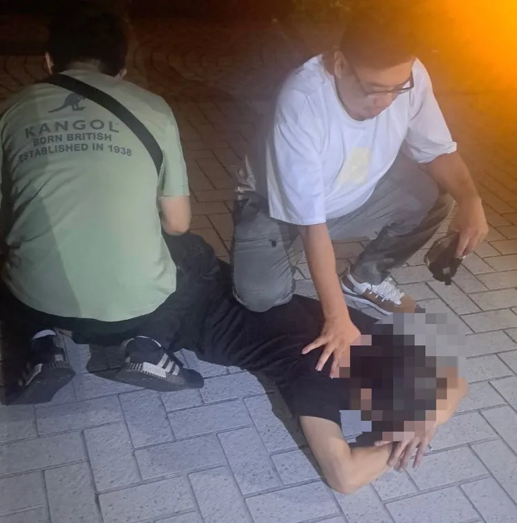 家住基隆的賴嫌三番兩次來到新北新莊區飛車搶金項鍊，似乎該地點讓他非常感興趣。翻攝畫面