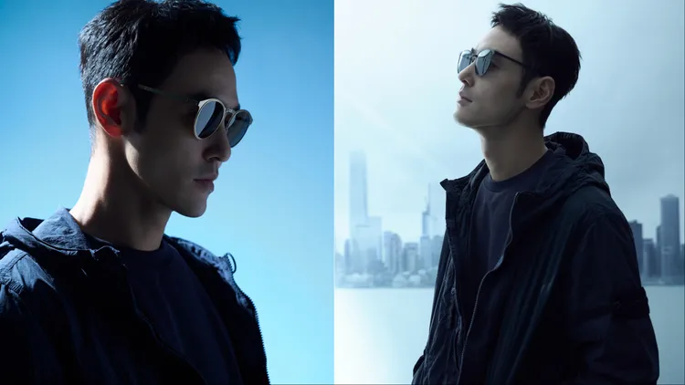 阮經天演繹KlassiC.全新輕行者摺疊墨鏡。品牌提供