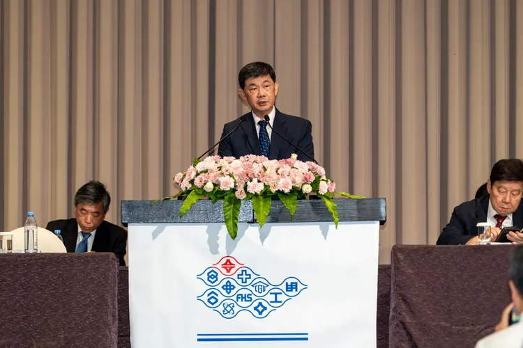 台塑（1301）今舉行股東會，董事長郭文筆首次親自向股東報告營運狀況。許麗珍攝