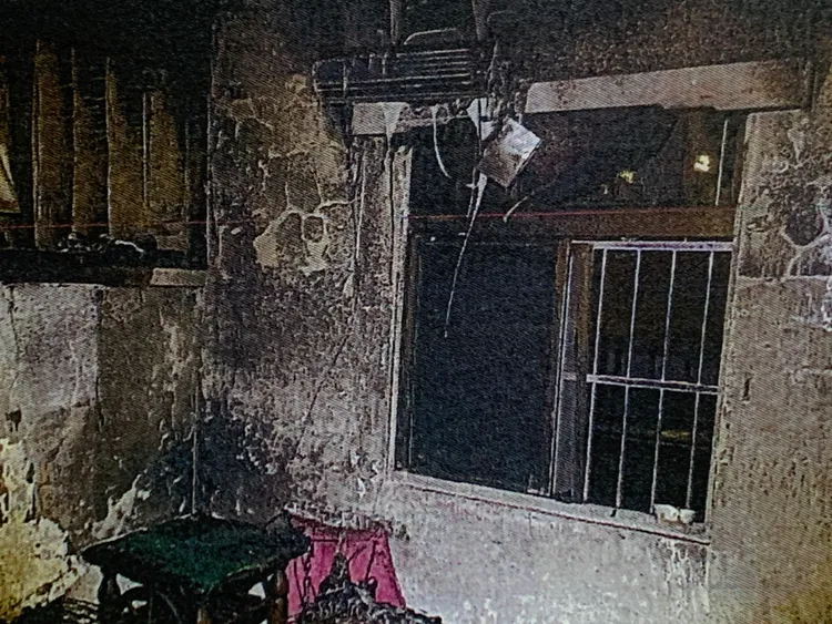 女子縱火燒黑前大姑住家。翻攝畫面