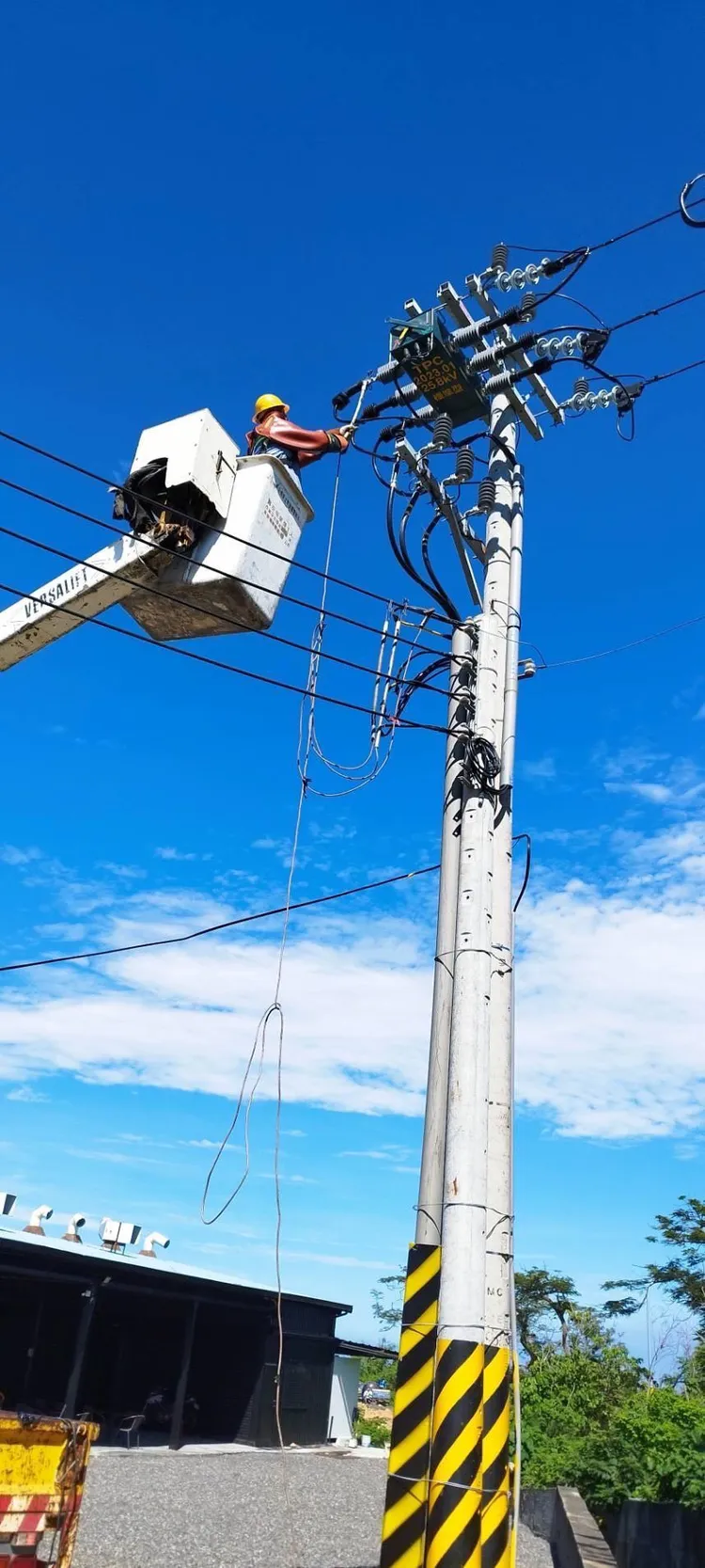 現場改壓工程作業。翻攝畫面