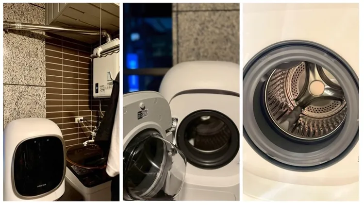 備受年輕人喜愛的「石頭科技M1 Pure滾筒洗衣機」，女網友讚：「洗+烘一次搞定還超靜音又省水」。翻攝《momo網購好物交流》社團