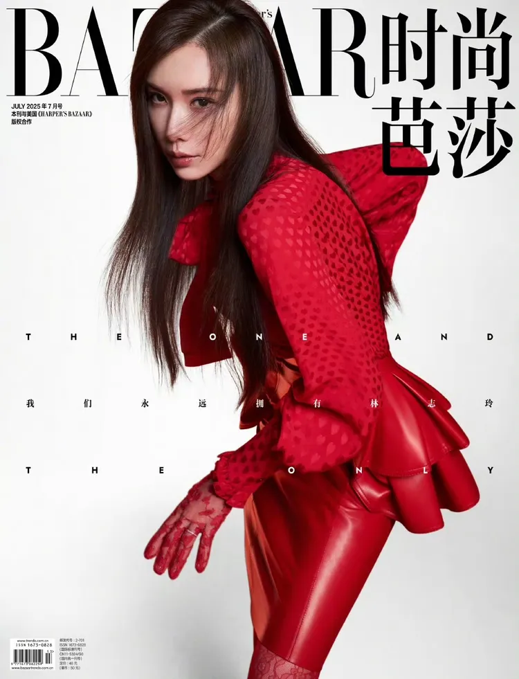 林志玲拍攝時尚雜誌封面。翻攝林志玲IG