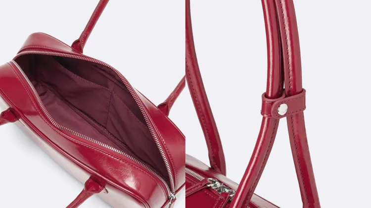 波士頓包以超夯的長方形「法棍」輪廓搭配雙長肩帶登場。翻攝GU官網