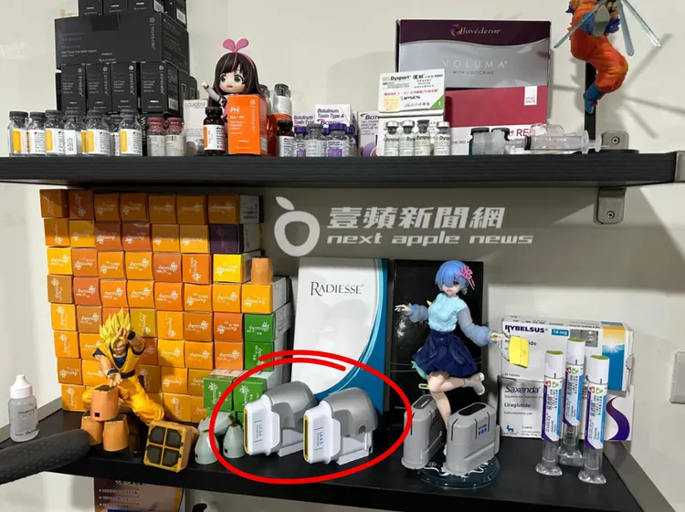 這幾年部分業者使用來路不明的海芙音波仿冒探頭替消費者進行療程，對效果與安全構成重大風險。（特勤中心攝）