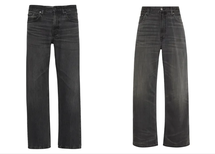 Calvin Klein 90s直筒牛仔褲（左）6380元、Baggy牛仔褲（右）6980元。品牌提供