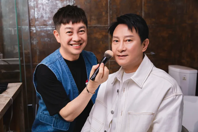 李明川叫劉錫明姐夫，拍MV幫他做妝髮重操舊業。產值娛樂提供