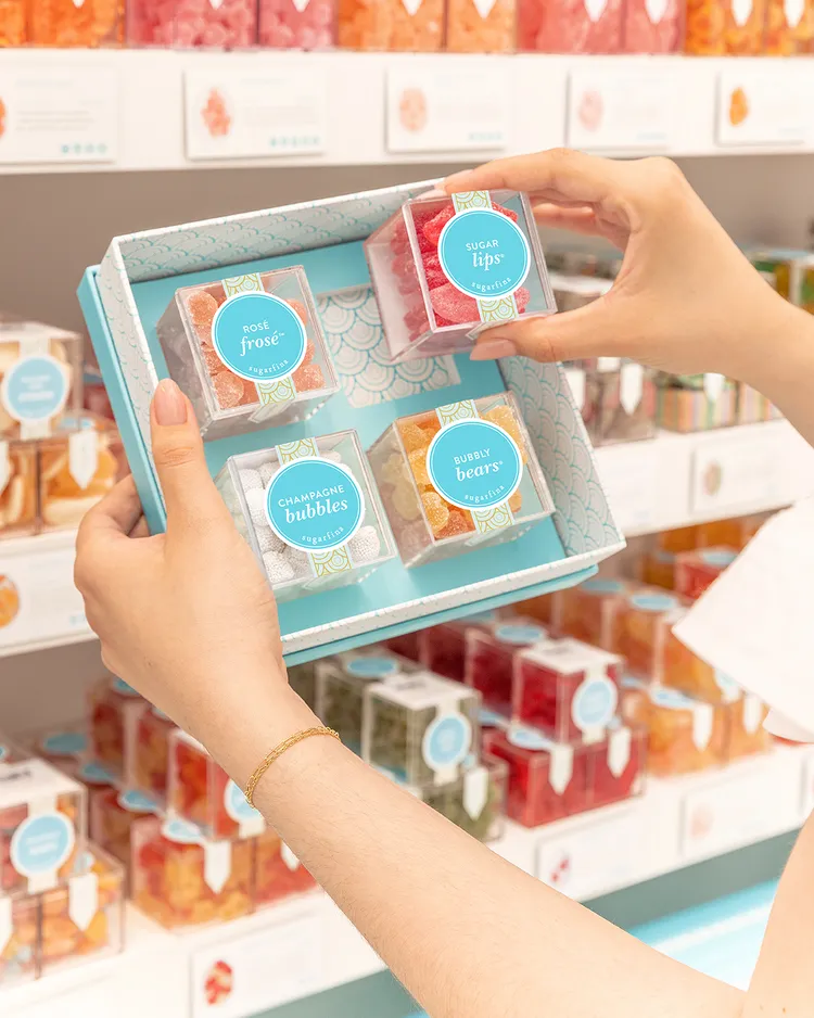 DYO自組糖果禮盒，是Sugarfina註冊專利的品牌特色。Sugarfina提供