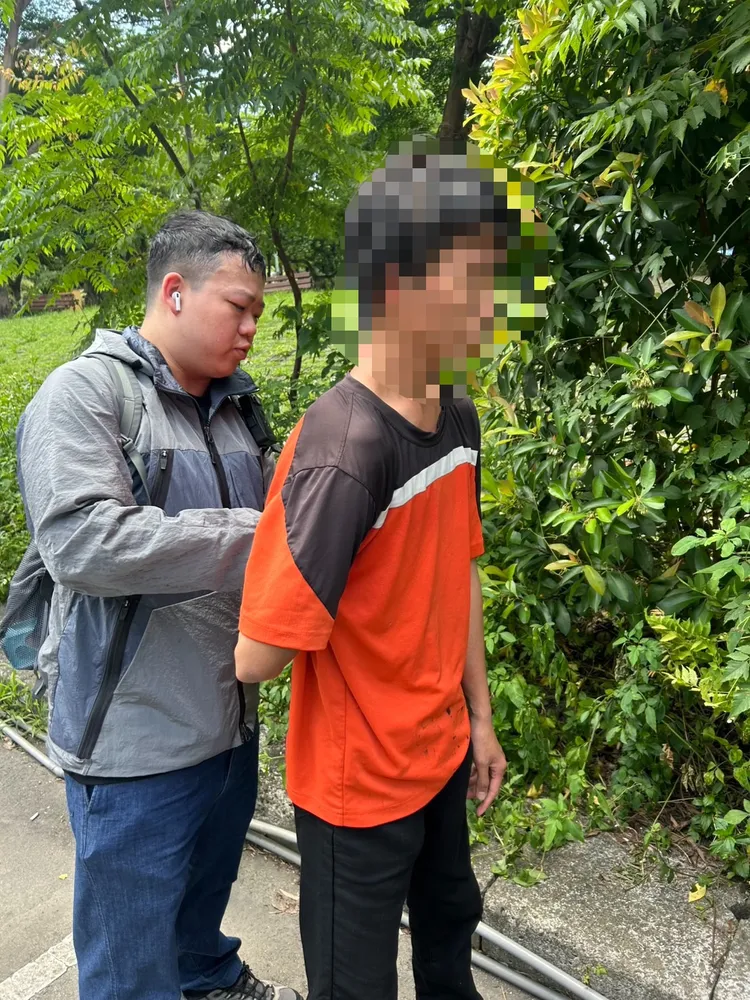 警方逮到胡姓車手，警方提供