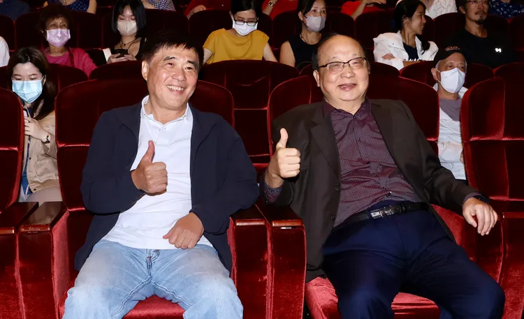 郝龍斌（左）和胡志強。娛樂中心攝