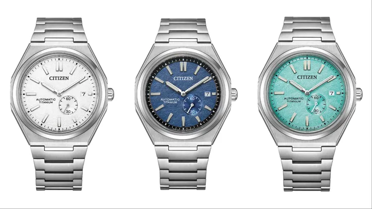 CITIZEN Zenshin全新超級鈦機械腕錶，各2萬800元。品牌提供