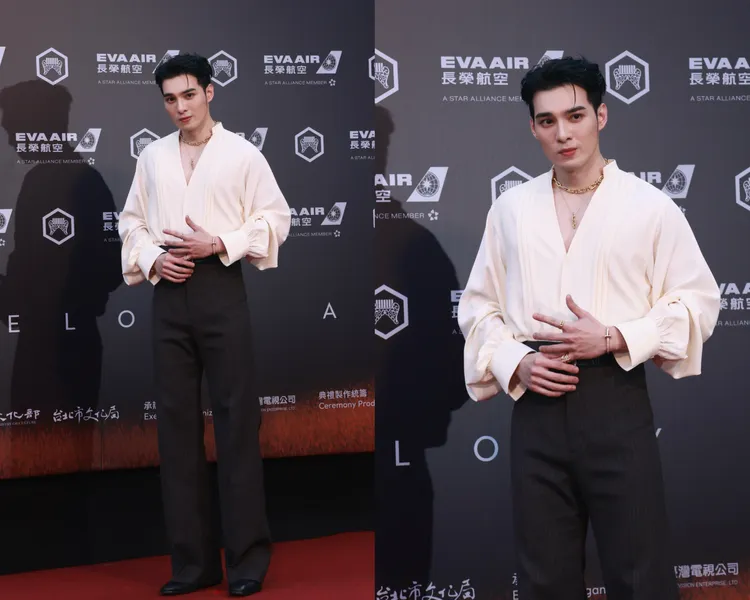 紅毯主持人黃偉晉。攝影中心攝