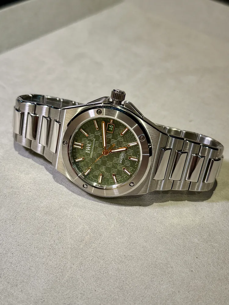 IWC工程師自動腕錶40mm綠色錶盤特別版。張家玲攝