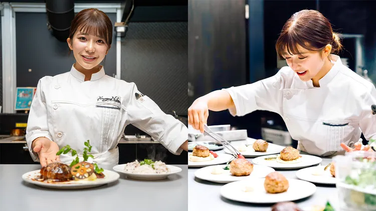 川越仁子在拍片空檔仍會作為職業廚師輪班。翻攝自川越仁子X