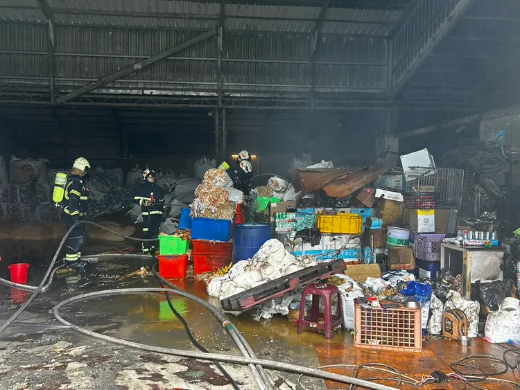 氣爆現場。蘆竹警分局提供