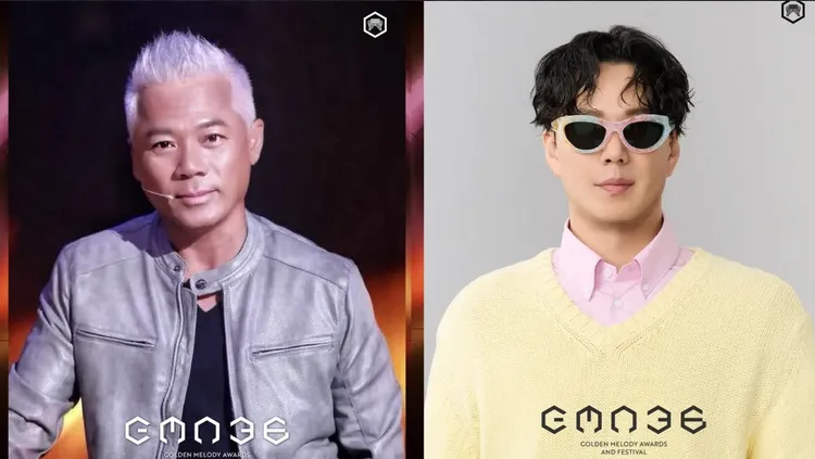 金曲36獻獎人&表演嘉賓巫啟賢（左）和蕭煌奇。台視提供