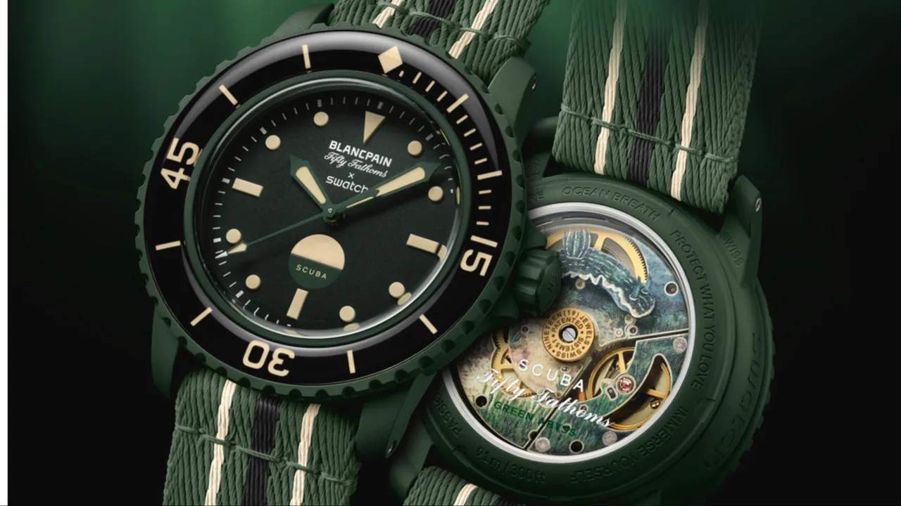 SWATCH與寶珀再度推出Bioceramic Scuba Fifty Fathoms系列新作。品牌提供