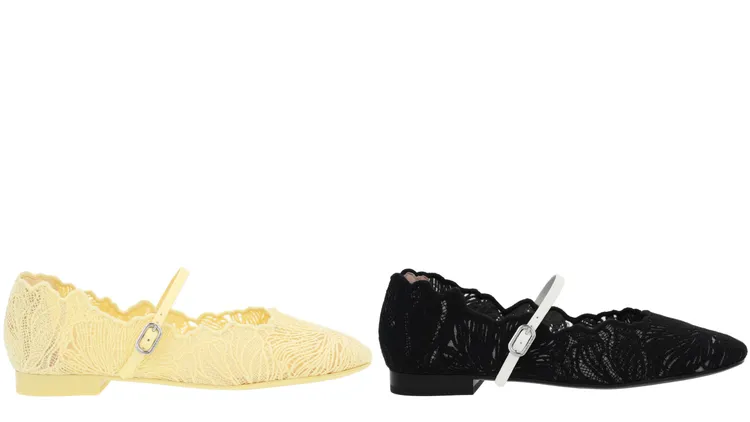 CHARLES & KEITH鉤織花卉瑪莉珍鞋，各2190元。品牌提供