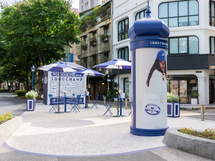 Longchamp快閃街區在中山商圈登場。品牌提供